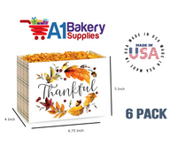 Thankful Plaid Basket Box, Theme Gift Box, Small 6.75 (Length) x 4 (Width) x 5 (Height), 6 Pack