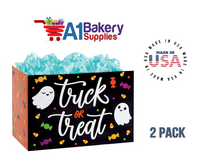 Trick or Treat Basket Box, Theme Gift Box, Small 6.75 (Length) x 4 (Width) x 5 (Height), 2 Pack