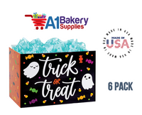 Trick or Treat Basket Box, Theme Gift Box, Large 10.25 (Length) x 6 (Width) x 7.5 (Height), 6 Pack