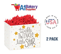 Twinkle Little Star Basket Box, Theme Gift Box, Small 6.75 (Length) x 4 (Width) x 5 (Height), 2 Pack