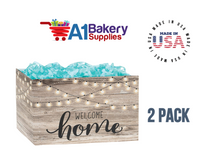 Welcome Home Lights Basket Boxes, Theme Gift Box, Large 10.25 (Length) x 6 (Width) x 7.5 (Height), 2 Pack