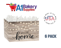Welcome Home Lights Basket Box, Theme Gift Box, Small 6.75 (Length) x 4 (Width) x 5 (Height), 6 Pack