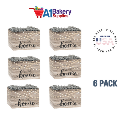 Welcome Home Lights Basket Box, Theme Gift Box, Large 10.25 (Length) x 6 (Width) x 7.5 (Height), 6 Pack