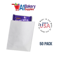 White Flat Merchandise Bags, Small, 50 Pack - 14-3/4"x18"