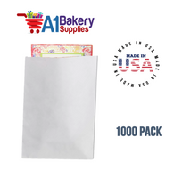 White Flat Merchandise Bags, Medium, 1000 Pack - 12"x15"