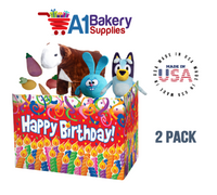 Birthday Candles Basket Box, Theme Gift Box, Large 10.25 (Length) x 6 (Width) x 7.5 (Height), 2 Pack