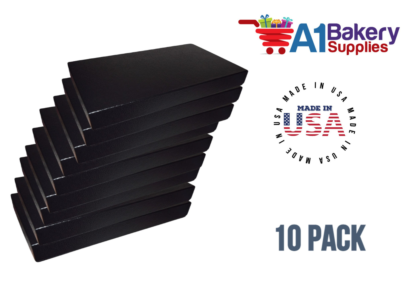 Black Color Apparel Box for Men Shirts Gift Wrap Packaging Boxes, 15 x 9 1/2 x 2" - 10 Pack, Small