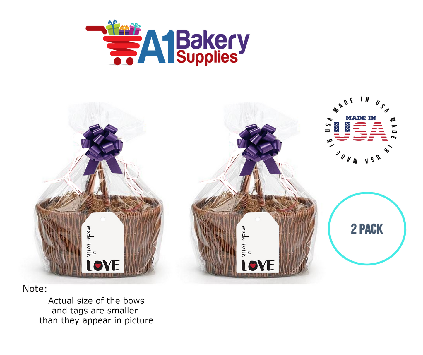 BOPP Sealable Cellophane Bags and Clear Gift Basket Wrap Packaging, 30 in x 40 in, Clear Cello Wrapping for Baby Shower, Wedding Party, or Event Giveaways, 2 Pack