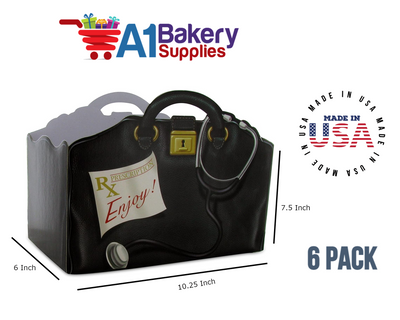 Get Well Doctors Bag, Medical Bag, nurse Bag, Basket Box, Theme Gift Box, Large 10.25 (Length) x 6 (Width) x 7.5 (Height), 6 Pack