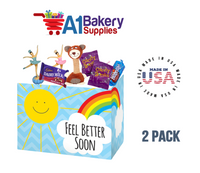 Feel Better Sunshine Basket Box, Theme Gift Box, Large 10.25 (Length) x 6 (Width) x 7.5 (Height), 2 Pack