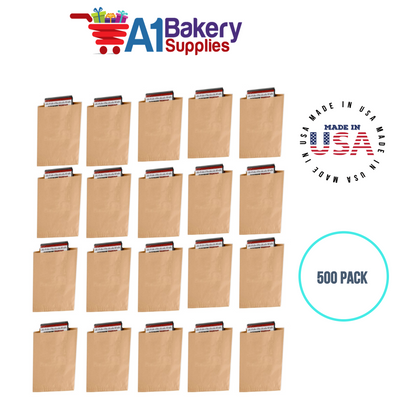 Kraft Flat Merchandise Bags, Medium, 500 Pack - 10"x13"