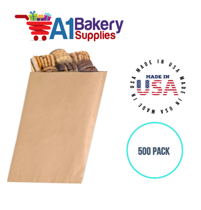 Kraft Flat Merchandise Bags, Medium, 500 Pack - 10"x13"