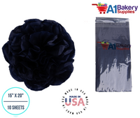 Black Tissue Paper Squares, Bulk 10 Sheets, Premium Gift Wrap and Art Supplies for Birthdays, Holidays, or Presents by A1BakerySupplies, Small 15 Inch x 20 Inch