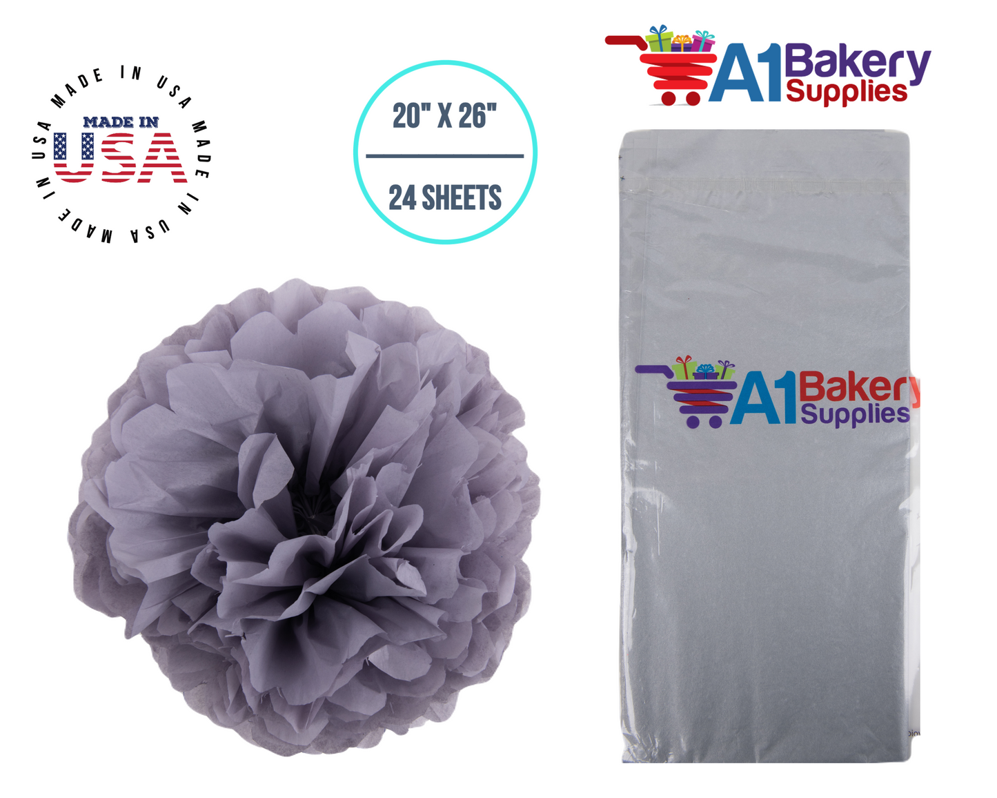 Morning Mist Color Tissue Paper 20 Inch x 26 Inch - 24 Sheets