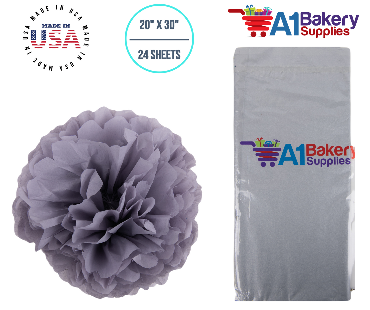 Morning Mist Color Tissue Paper 20 Inch x 30 Inch - 24 Sheets