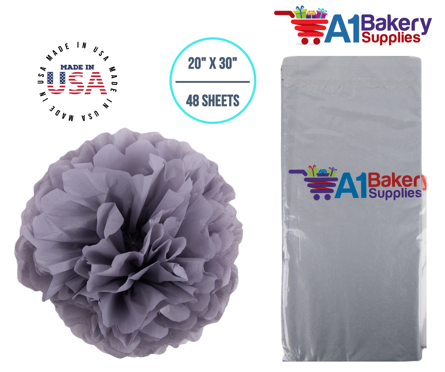 Morning Mist Color Tissue Paper 20 Inch x 30 Inch - 48 Sheets