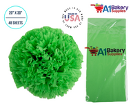 Groovy Green  Tissue Paper Squares, Bulk 48 Sheets, Premium Gift Wrap and Art Supplies for Birthdays, Holidays, or Presents by A1BakerySupplies, Medium 20 Inch x 30 Inch