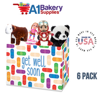 Get Well Soon Basket Box ,Theme Gift Box, Large 10.25 (Length) x 6 (Width) x 7.5 (Height), 6 Pack