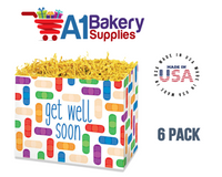 Get Well Soon Basket Box, Small 6.75x4x5", 6 Pack