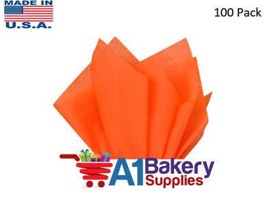Orange Color Tissue Paper 20 Inch x 30 Inch 48 Sheets