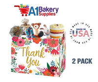 Thank You Flowers Basket Box, Theme Gift Box, Small 6.75 (Length) x 4 (Width) x 5 (Height), 2 Pack