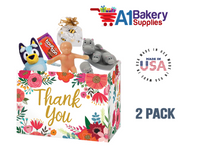 Thank You Flowers Basket Box, Theme Gift Box, Small 6.75 (Length) x 4 (Width) x 5 (Height), 2 Pack