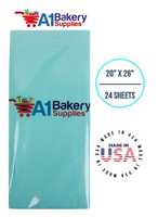 AQUA BLUE Color Gift wrap Tissue Paper 20 Inch x 26 Inch - 24 Sheets