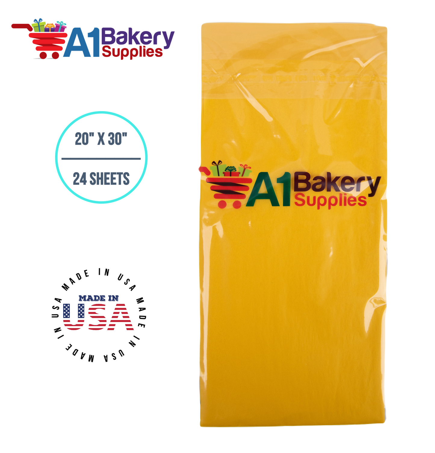 Dandelion Tissue Paper Squares, Bulk 24 Sheets, Premium Gift Wrap and Art Supplies for Birthdays, Holidays, or Presents by A1BakerySupplies, Small 20 Inch x 30 Inch