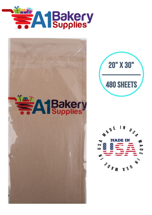 Solid Craft Tissue Paper Squares, Bulk 480 Sheets, Premium Gift Wrap and Art Supplies for Birthdays, Holidays, or Presents by A1BakerySupplies, Large 20 Inch x 30 Inch