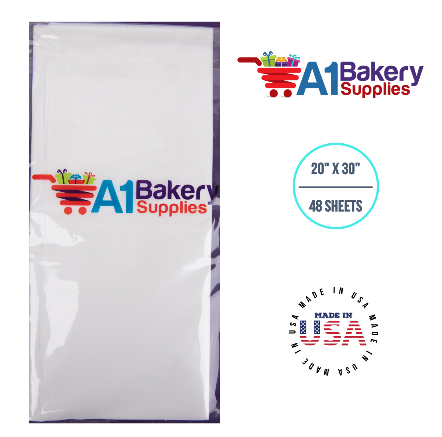 White Tissue Paper Medium 20 Inch x 30 Inch - 48 Sheets