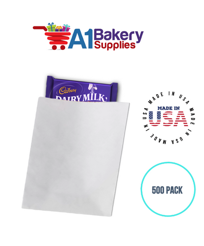 White Flat Merchandise Bags, Medium, 500 Pack - 6-1/4"x9-1/4"