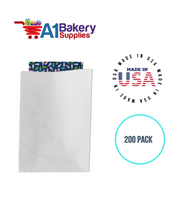 White Flat Merchandise Bags, Medium, 200 Pack - 6-1/4"x9-1/4"