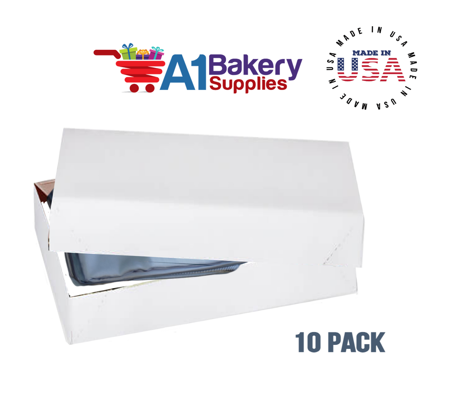 White Apparel Box for Men Shirts Gift Wrap Packaging Boxes, 15 x 9 1/2 x 2" - 10 Pack, Small