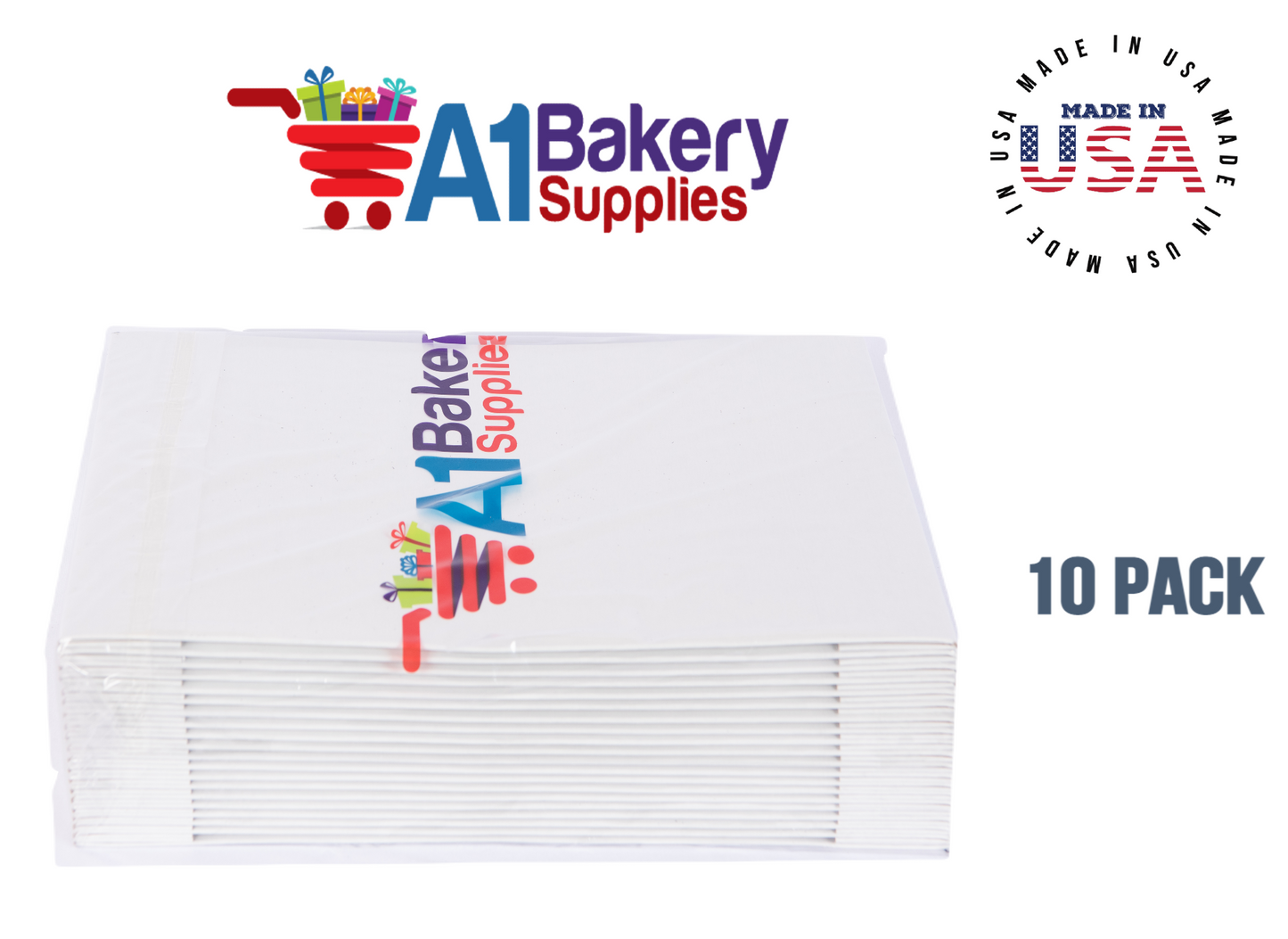 White Apparel Box for Men Shirts Gift Wrap Packaging Boxes, 15 x 9 1/2 x 2" - 10 Pack, Small