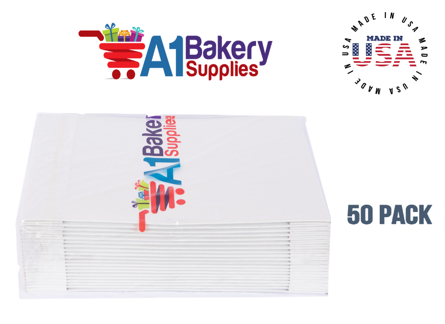 White Apparel Box for Men Shirts Gift Wrap Packaging Boxes, 15 x 9 1/2 x 2" - 50 Pack, Large