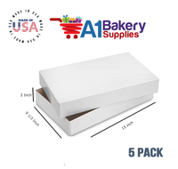 White Apparel Box for Men Shirts Gift Wrap Packaging Boxes, 15 x 9 1/2 x 2" - 5 Pack, Small